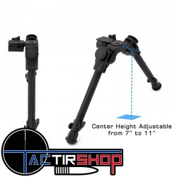 Bipied UTG Over Bore 7-11" 18 à 28 cm picatinny central à 12 heures
