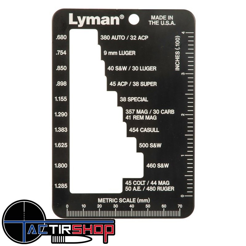 Jauge Lyman E-Zee Pistol & Revolver Case Gauge www.tactirshop.fr