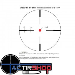 Lunette de tir Vortex Crossfire II 6-18x44 25.4  avec réticule V-Brite illuminé sur www.tactirshop.fr