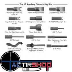 Wheeler Engineering Jeux de tournevis 89 Pièces Professional Gunsmithing Screwdriver Set www.tactirshop.fr