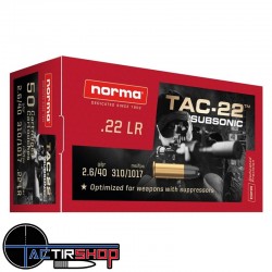 Norma TAC-22 Subsonic 22lr par 50 www.tactirshop.fr