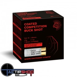 Cartouche GECO Competition Buck Shot 27 gr cal.12/65 , boite de 25 www.tactirshop.fr