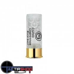 Cartouche GECO Competition Buck Shot 27 gr cal.12/65 , boite de 25 www.tactirshop.fr
