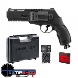 Pack Revolver de défense T4E TR50 Gen 2 (HDR50) Cal50 - 11J (100 billes, 5 cartouche CO2, mallette)