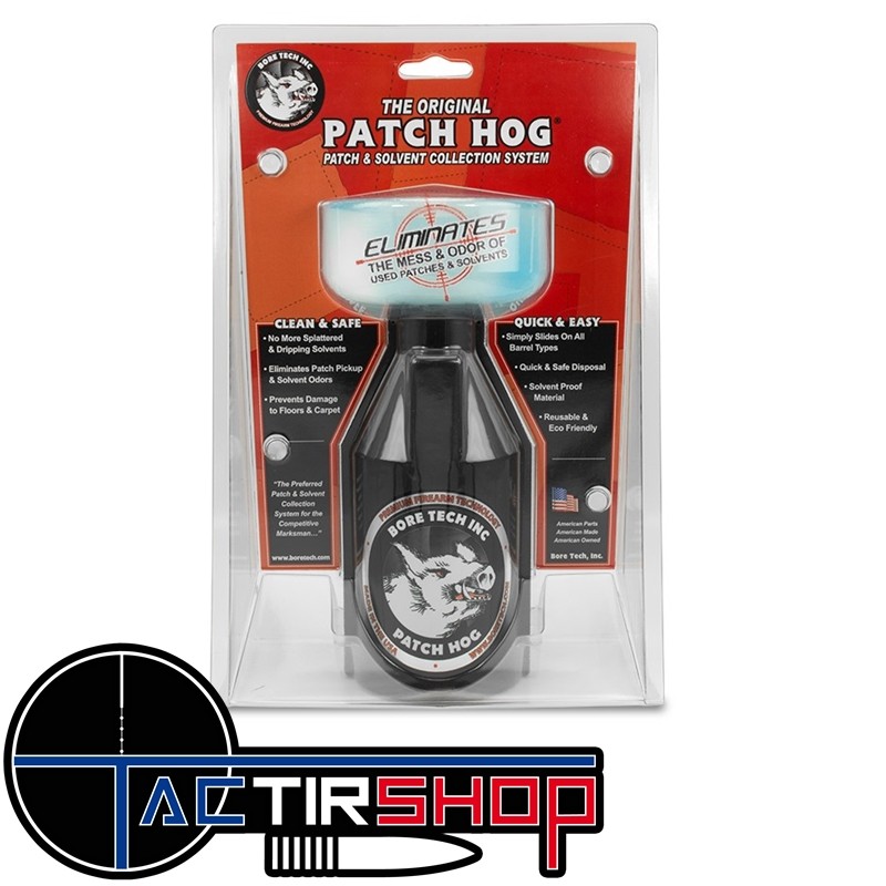 Collecteur de patchs Bore Tech Patch Hog Gun Cleaning www.tactirshop.fr