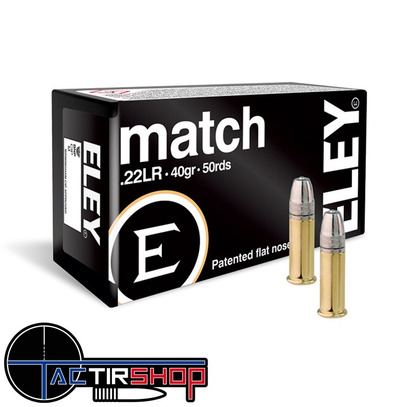 Eley Match 22lr 40 Gr par 50 www.tactirshop.fr