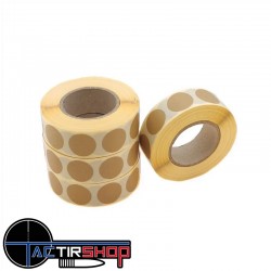 1000 pastilles autocollantes TAN 20mm Eeman Tech www.tactirshop.fr