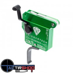 Détente TriggerTech Diamond Rem - Two Stage - 700 Right - No bolt release - Straight Flat (PVD Black) www.tactirshop.fr