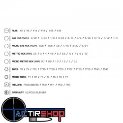 Kit tournevis Wheeler 65 Piece Hex/Torx Screwdriver Set www.tactirshop.fr
