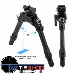 Bipied UTG PRO® TBNR®, hauteur centrale 7"-9", 17 à 23 cm Picatinny www.tactirshop.fr