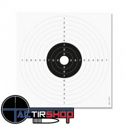 Cible pistolet 25/50m & carabine 100m C50 Centre Blanc Kruger www.tactirshop.fr