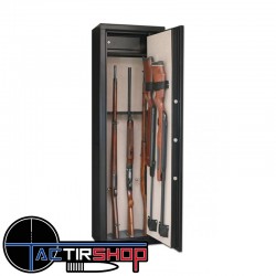 Armoire forte INFAC CLASSIC CLT10 8 armes avec lunette + 2 dans la porte - coffre intérieur www.tactirshop.fr