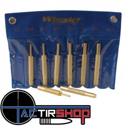 Kit Chasse Goupilles Laiton Wheeler Brass Punch Set www.tactirshop.fr