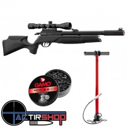 Pack Carabine PCP GAMO Arrow 4.5mm 19.9J + lunette 3-9x40wr + plombs + pompe www.tactirshop.fr