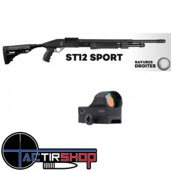 Fusil à Pompe Taurus ST12 Sport Rayures Droites + Point Rouge Offert www.tactirshop.fr