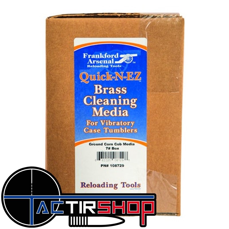 Granulé de polissage pour tumbler sec Frankford Arsenal Treated Walnut Hull Media 3.17 kg www.tactirshop.fr