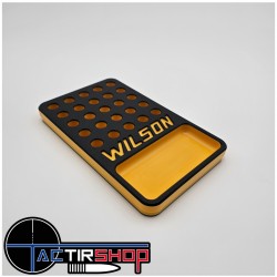 Plateau de rechargement L.E Wilson Reloading Tray with Bullet/Primer Cup - Black/Yellow Plastic 25 hole www.tactirshop.fr