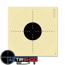 Cible pistolet 25/50m & carabine 100m C50 Kruger avec encoches www.tactirshop.fr