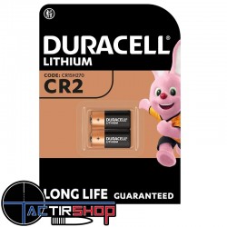 Piles Lithium Duracell CR2 par lot de 2 www.tactirshop.fr