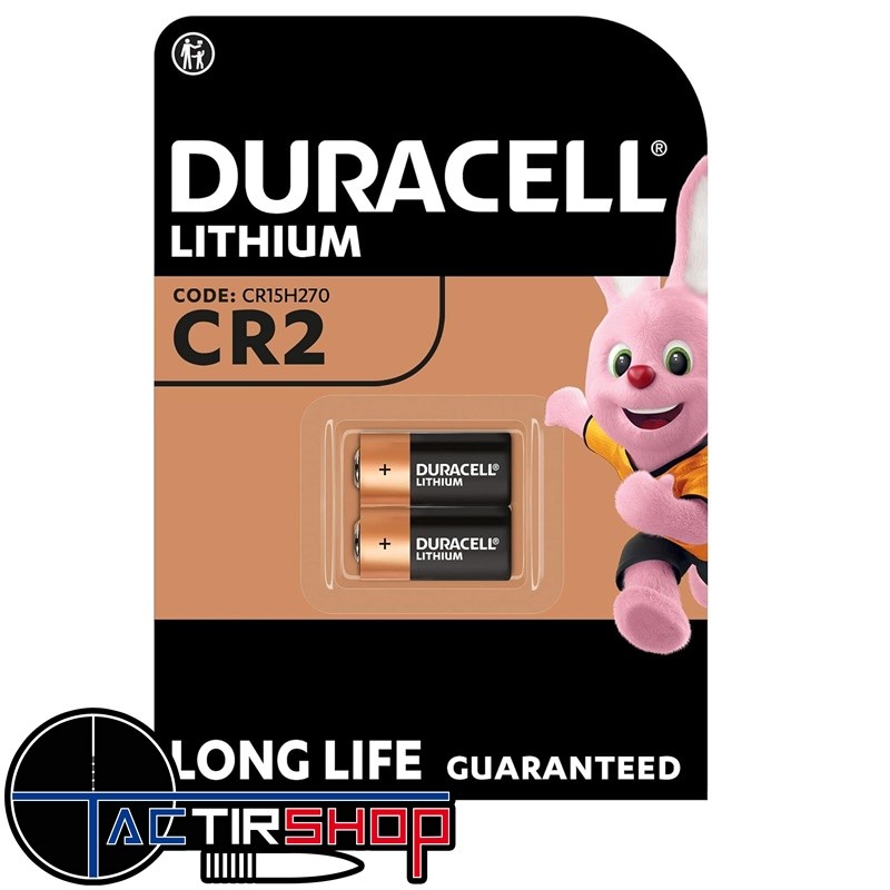 Piles Lithium Duracell CR2 par lot de 2 www.tactirshop.fr