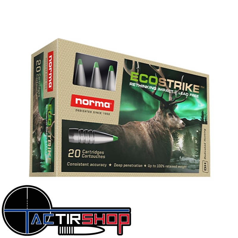 Munition Norma ECOSTRIKE 8x57 JRS 160gr boite de 20 www.tactirshop.fr