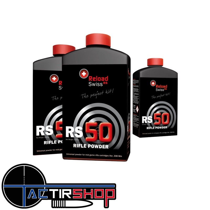 Poudre  Reload Swiss RS 50 - bidon de 1kg www.tactirshop.fr