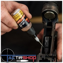 Lubrifiant FP-10 Elite CLP Bouteille avec embouts applicateurs de précision Shooter's Choice www.tactirshop.fr