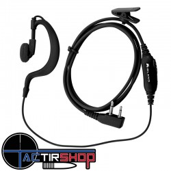 Kit oreillette micro pour Talkie-walkie Midland G7/G9 noir www.tactirshop.fr
