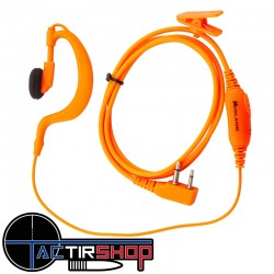 Kit oreillette micro pour Talkie-walkie Midland G7/G9 Orange www.tactirshop.fr
