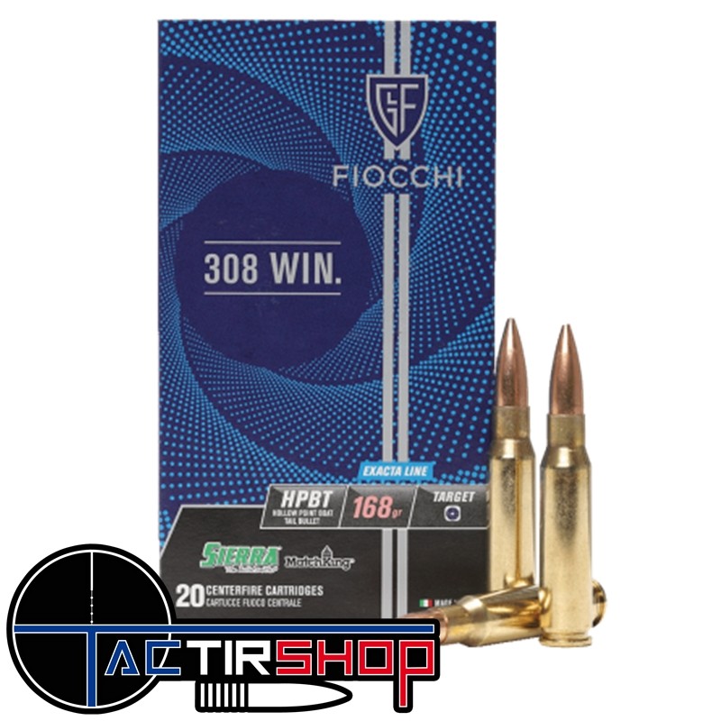 Munition Fiocchi 308 Exacta 168gr Sierra Matchking boite de 20 www.tactirshop.fr