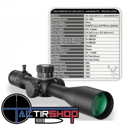 Lunette de tir DISCOVERYOPT ED-ELR GENⅡ 5-40X56SFIR FFP-MRAD www.tactirshop.fr
