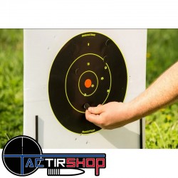 Cible Réactive BIRCHWOOD CASEY SHOOT•N•C BULL’S-EYE TARGET Diamètre 20cm par 6 www.tactirshop.fr