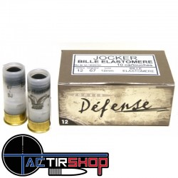 Munitions de défense Jocker Élastomère bille ronde, calibre 12/67 www.tactirshop.fr