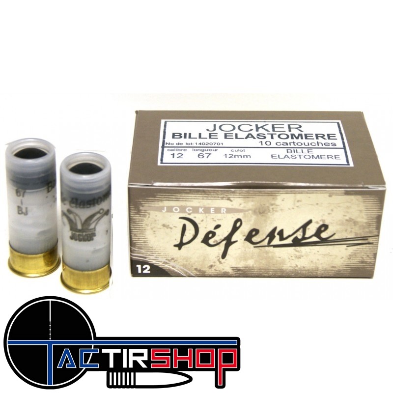 Munitions de défense Jocker Élastomère bille ronde, calibre 12/67 www.tactirshop.fr