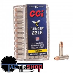 Munitions CCI Stinger 22lr 32gr boites de 50 www.tactirshop.fr