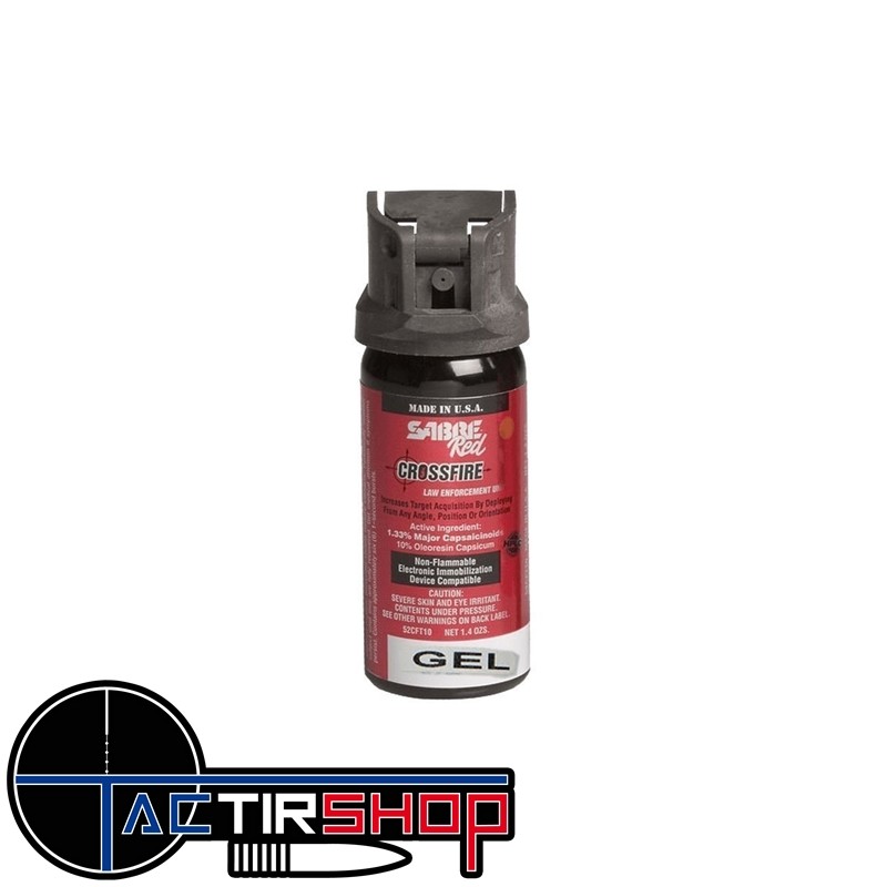 Bombe lacrymogène anti agression SABRE Red Crossfire 45 ml MK-3 Gel www.tactirshop.fr