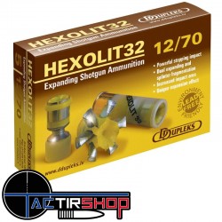 Cartouche a balle DDupleks Hexolit 32 cal 12/70 Boite de 5 www.tactirshop.fr