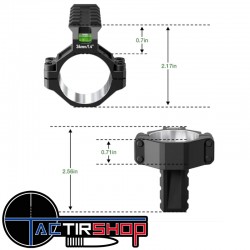Niveau à bulle et rail Picatinny 30/34 mm DISCOVERYOPT 6061 www.tactirshop.fr