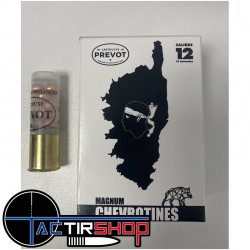 Chevrotines PREVOT Magnum Super Jupe 12/70 Corse - 15 Grains www.tactirshop.fr