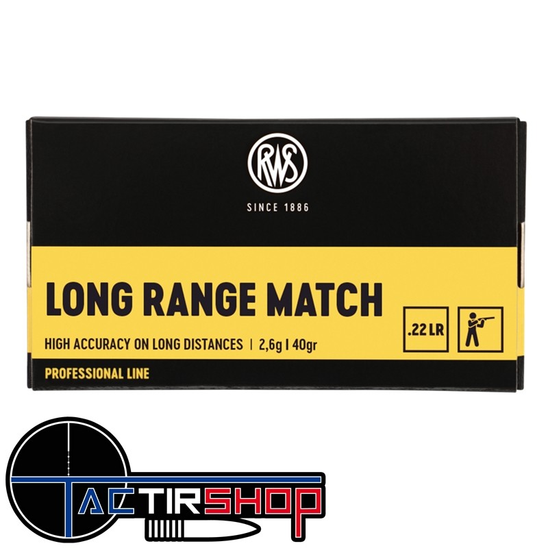 RWS Long Range Match cal.22lr Professionnal Line par 50 www.tactirshop.fr