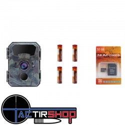 Pack Piège photographique NUM'AXES PIE1066 + 4 piles AA LR6 + carte mémoire 32 Gb www.tactirshop.fr