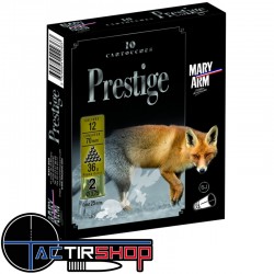 Cartouches MARY ARM PRESTIGE Calibre 12/70 36grs bourre à jupe www.tactirshop.fr