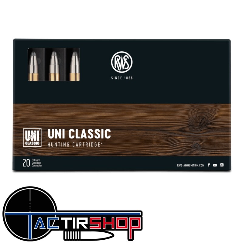Munitions RWS UNI Classic 30-06 13.0g boite de 20 www.tactirshop.fr