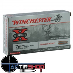 Munitions Winchester Power-Point 7mm Remington Magnum 175gr Boite 20 www.tactirshop.fr
