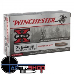 Munitions Winchester Power-Point 7x64 mm 162 gr Boite 20 www.tactirshop.fr