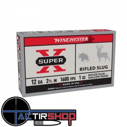 Cartouches Winchester Slug Super X cal 12/70 28g Boite 5 www.tactirshop.fr