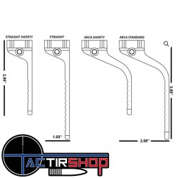 Gray Ops Bag Stop Straight “Shorty” - Arca Mount www.tactirshop.fr