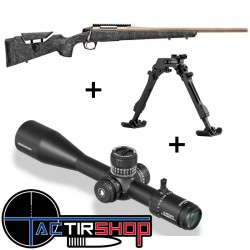 Pack TLD Carabine CVA Cascade LRX Black + Lunette DISCOVERYOPT ED-PRS GEN 2  5-25X56 + Bipied Kastelberg www.tactirshop.fr