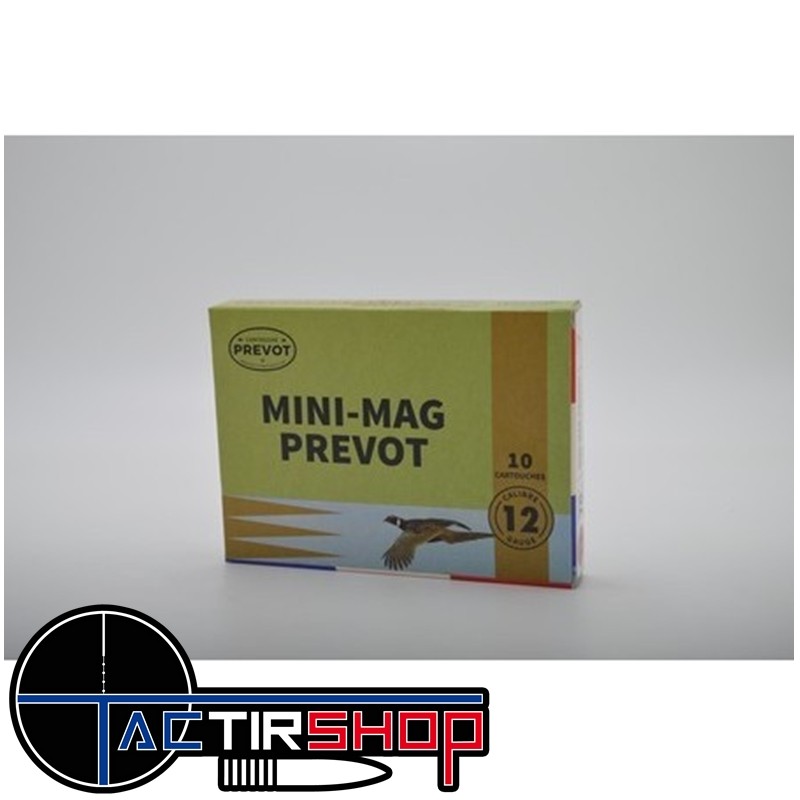 Cartouches PREVOT Mini-Mag Speciale Becasse 12/70 42 g – Pb duo 9 + 8 Disco www.tactirshop.fr