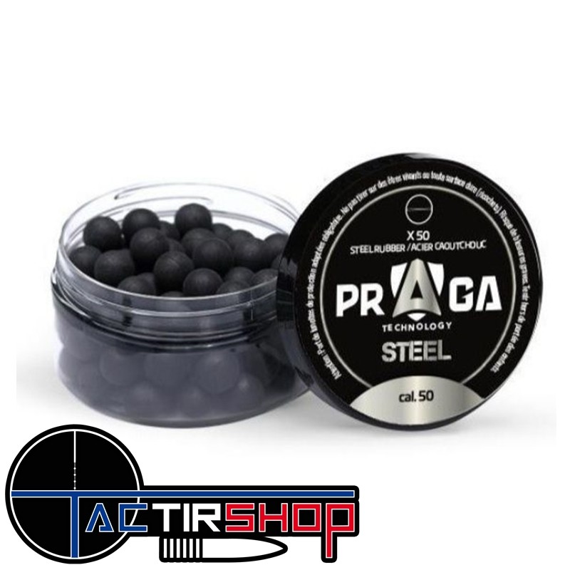 Billes Caoutchouc acier PRAGA DEFENSE Vesta Cal.50 x 50 www.tactirshop.fr